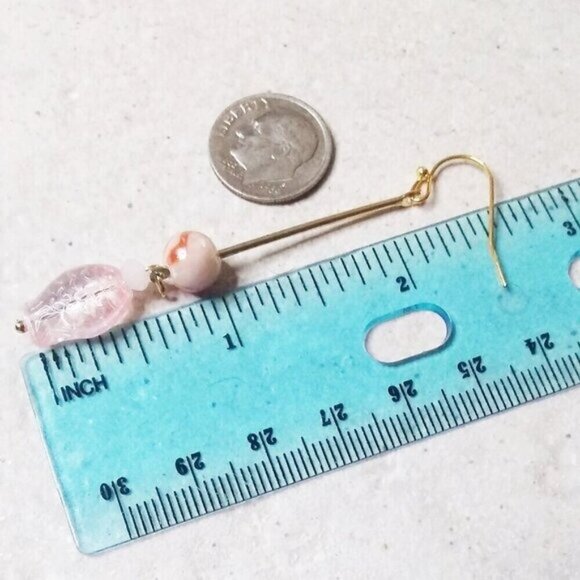 🍂🍁🍃 3/$25!!!  Unique + Sleek! Pink Mermaid's Fish Dangle Earrings - Picture 7 of 8